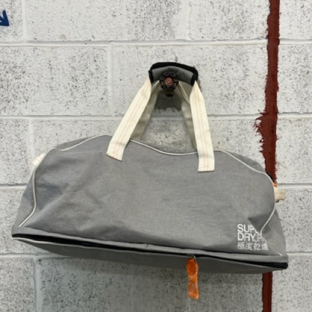 Superdry Grey Duffel Travel Bag